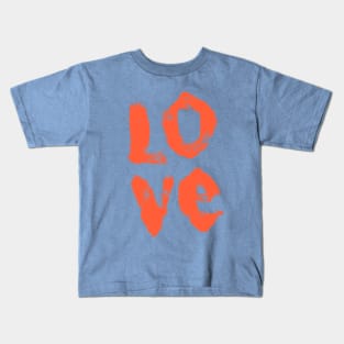 LOVE - in Orange Kids T-Shirt